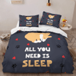 Corgi Bedding Set - All You Need Is Sleep