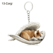 Cute Corgi Sleeping Angel Keychain - Adorable Gift Idea
