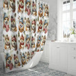 Corgi Winter Shower Curtain