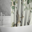 Funny Corgi Green Eucalyptus Shower Curtain - Vibrant & Playful Designs