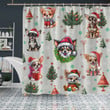 Chihuahua Christmas Shower Curtain