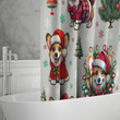 Corgi Christmas Shower Curtain - 2023 Edition