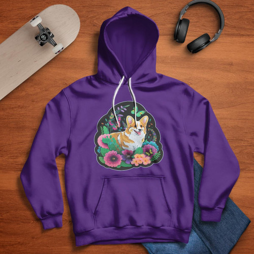 Corgi colorful Hoodie, T-shirt, Sweatshirt, and Long Sleeve Tea