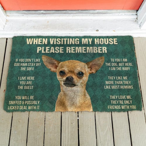 Chihuahua Dogs House Rules Doormat