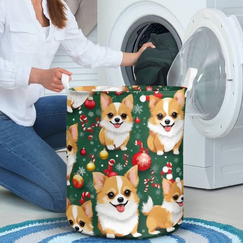 Chihuahua Christmas Laundry Basket