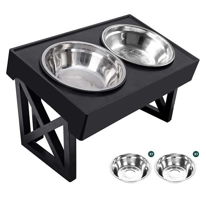 Dog Food Water Bowl with 3 Adjustable Heights for Medium Large Dogs