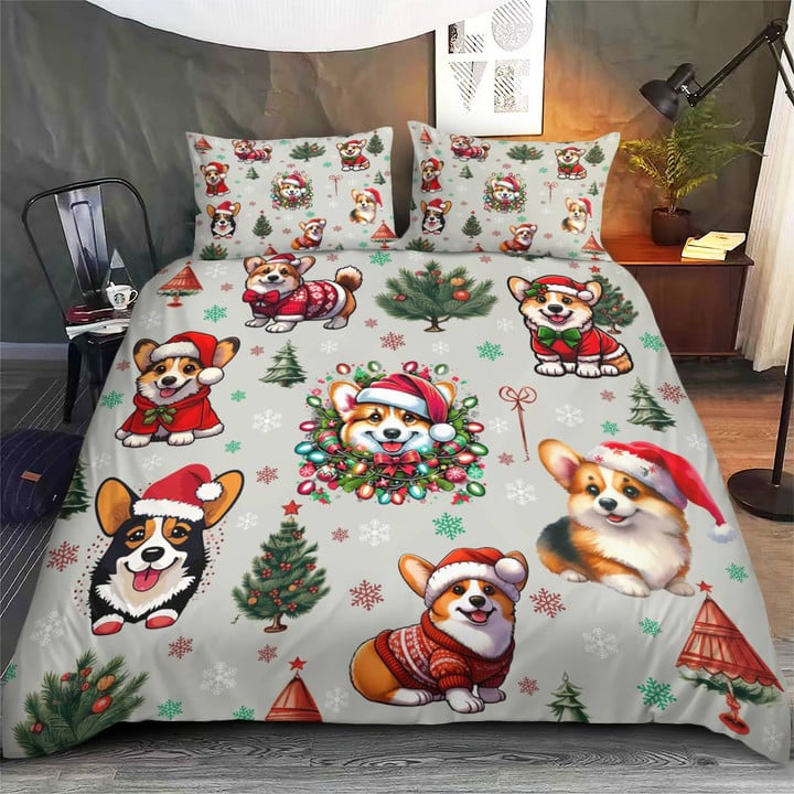 Corgi Christmas Bedding Set 2023 Edition