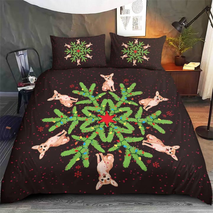 Chihuahua Christmas Bedding Set