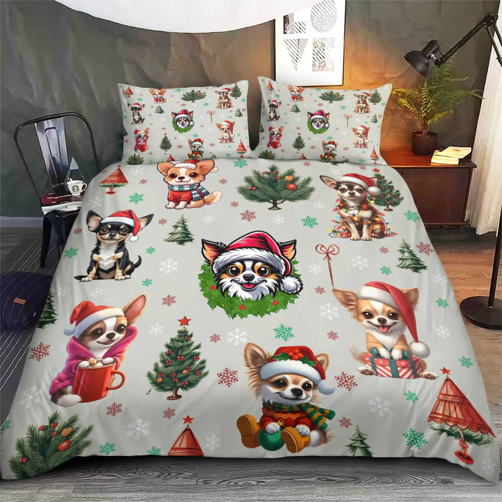 Chihuahua Christmas Bedding Set
