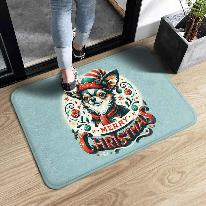 Chihuahua Christmas Doormat