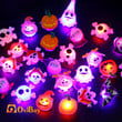 10pcs Halloween Decorations Creative Cute Glowing Ring