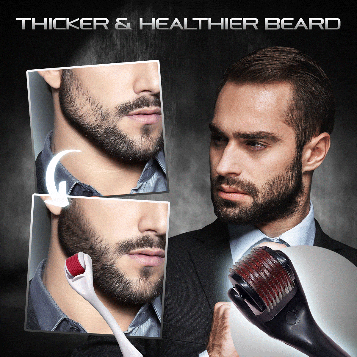 Men Beard Growth Roller Derma Roller