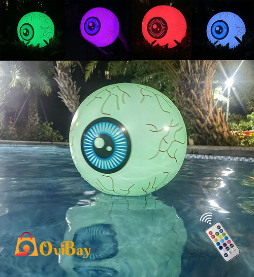 Inflatable LED Light-up Waterproof Eyeball Pumpkin