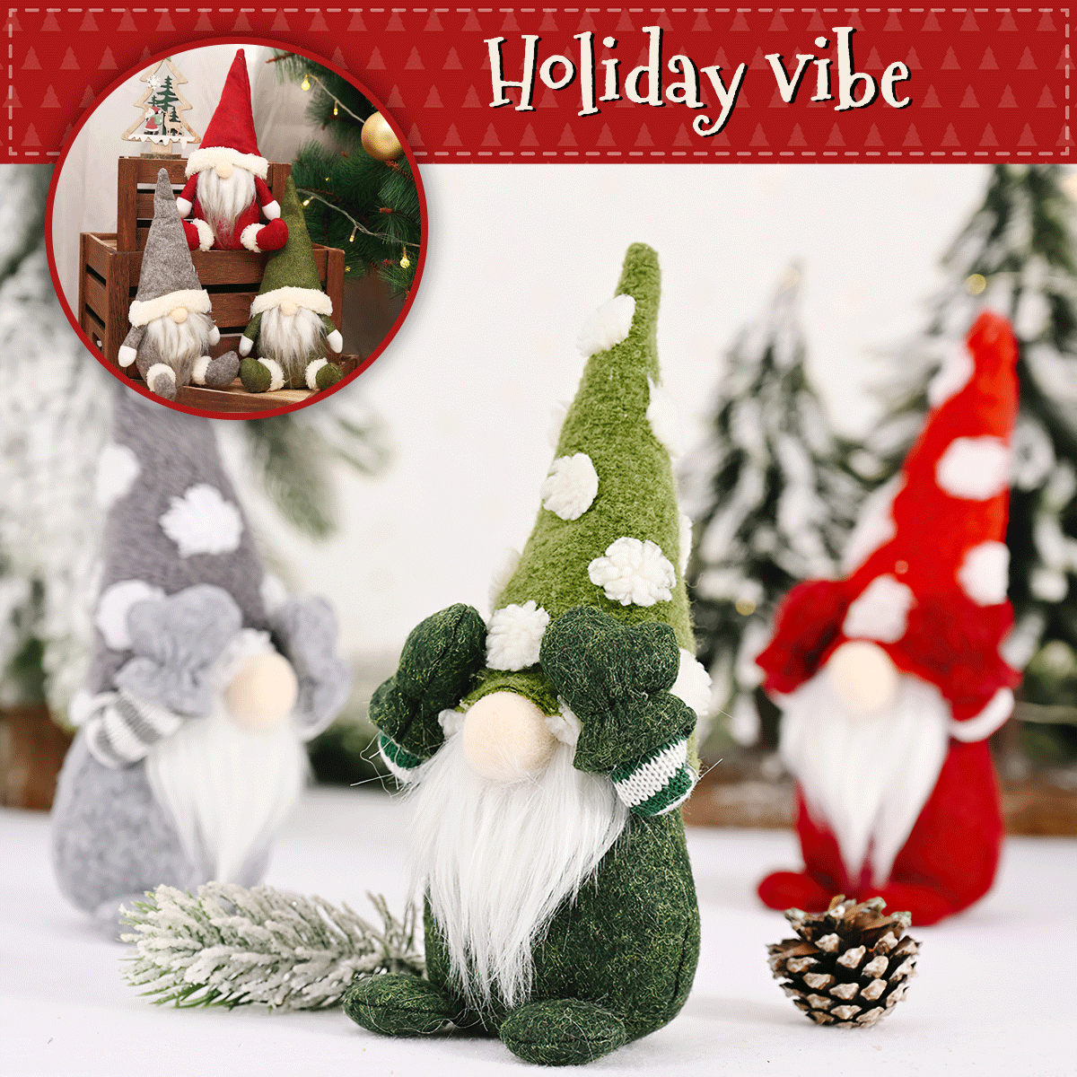 Gnome Winter Christmas Doll Decorations