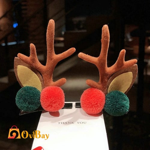 New Christmas Hairpin Antler Hair Clips