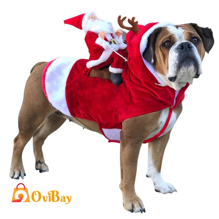 Dog Pet Clothing with Santa Claus Dog Christmas Decoration