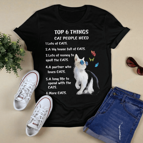 Cat Easybears™Classic T-shirt Top 6 Things Cat People Need
