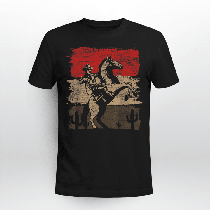 Horse Unisex T-Shirt etro Horse Riding Western Cowboy