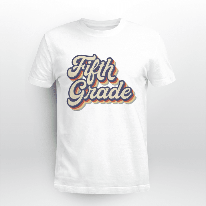 Grade Teacher Classic T-shirt Retro Vintage Fifth Grade