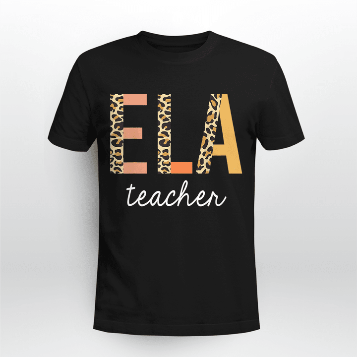 Leopard ELA Teacher, English Language Arts Teacher T-Shirt