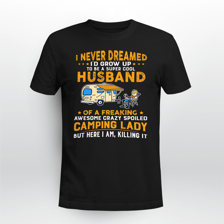 Camping Classic T-shirt Cool Husband Of Camping Lady