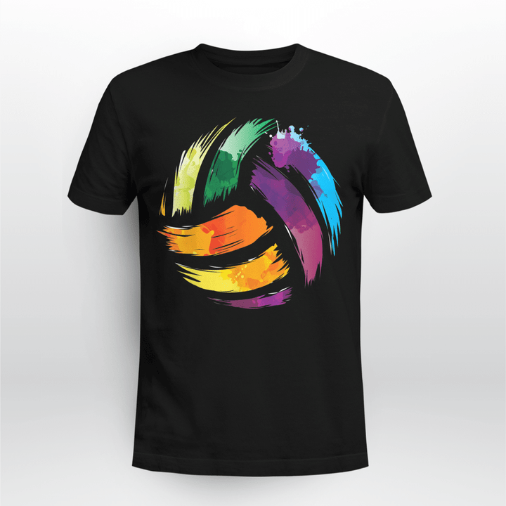 Volleyball T-Shirt Rainbow Ball
