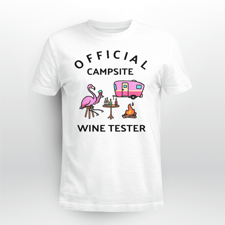 Camping Classic T-shirt Official Campsite Wine Tester