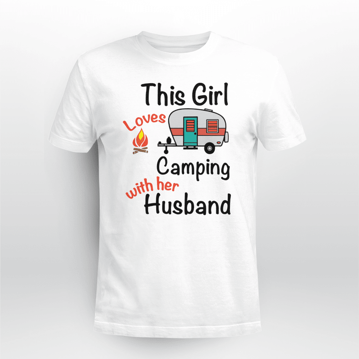 Camping Classic T-shirt This Girl Loves Camping With Her Husband