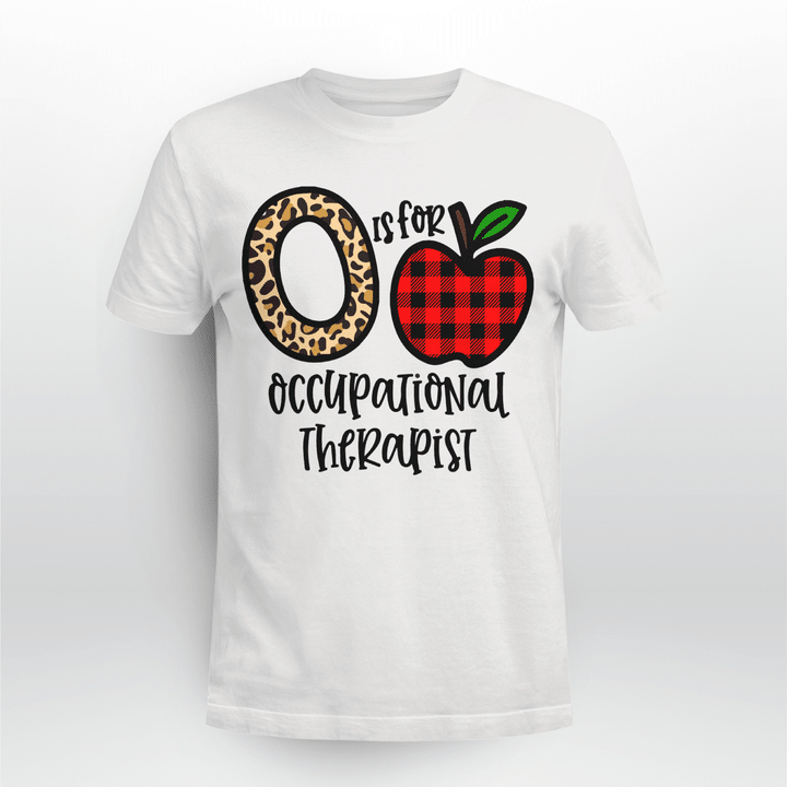 Occupational Therapist Classic T-shirt Plaid Apple