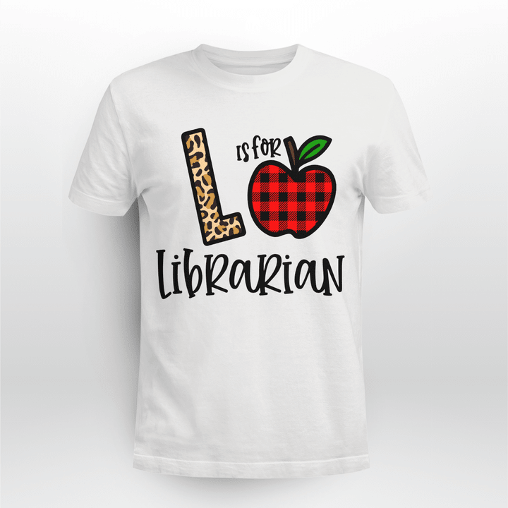Librarian Classic T-shirt Plaid Apple