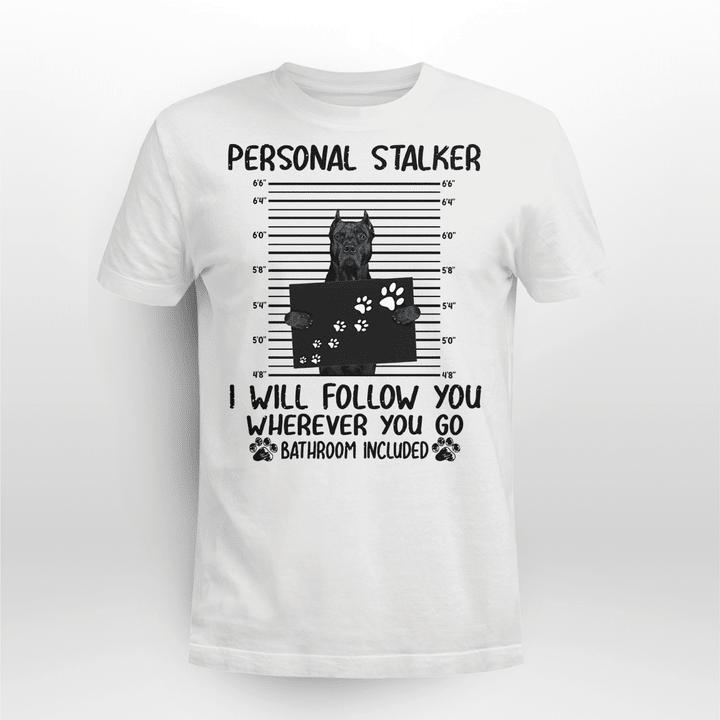 Pitbull Dog Classic T-shirt Personal Stalker Follow You