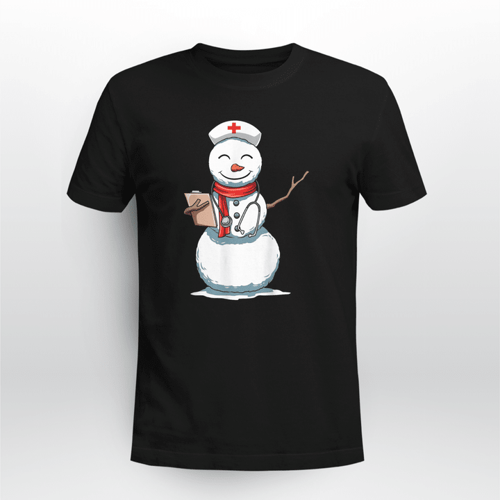 Nurse Classic T-shirt Nurse Snowman Christmas Themed Future Nurses