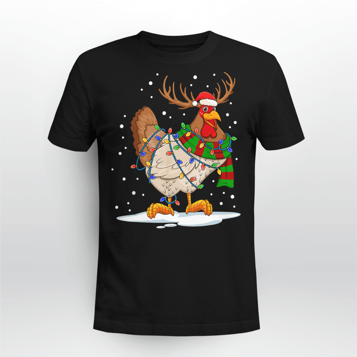 Chicken Classic T-Shirt Chicken Christmas Reindeer