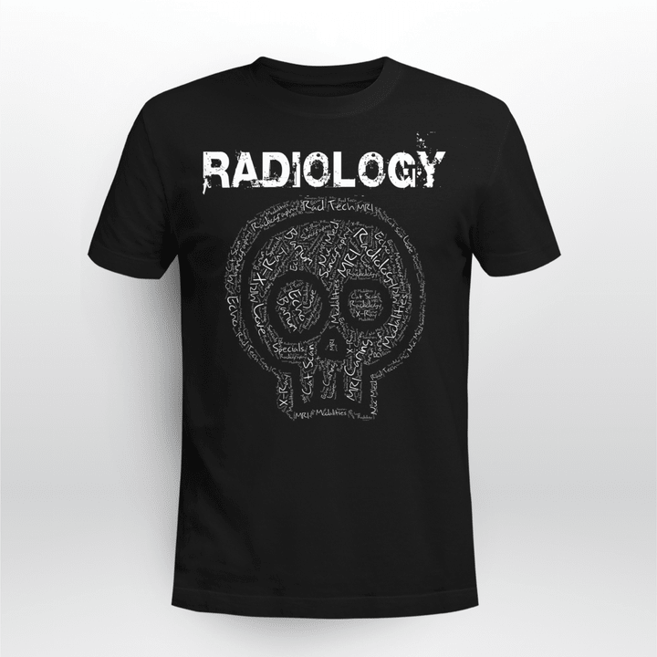 Rad Tech Classic T-shirt Radiology Tech X-ray Terms and Titles Skull