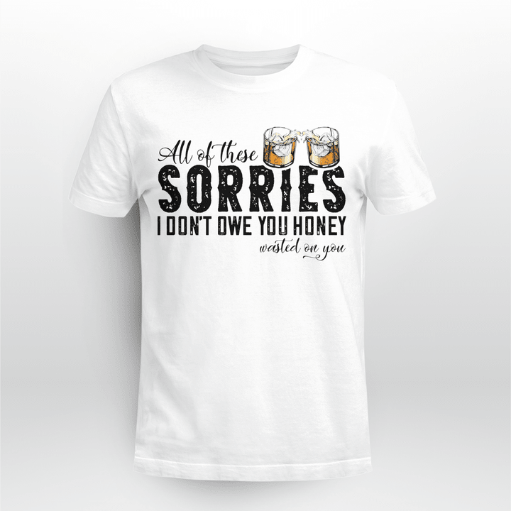 Country Music T-Shirt All Of These Sorries I Don't Owe You Honey
