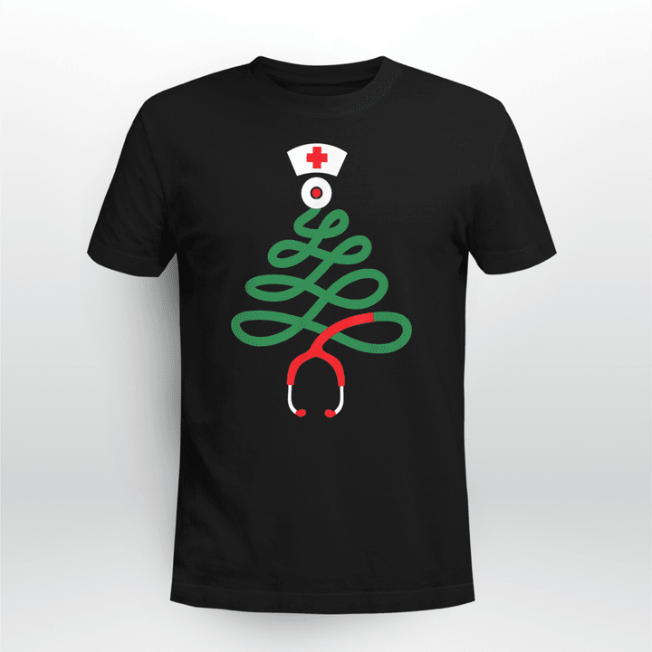 Nurse Classic T-shirt Christmas Tree 3