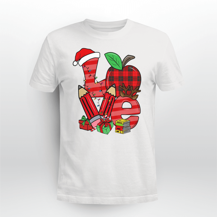 Teacher Classic T-shirt Love Christmas