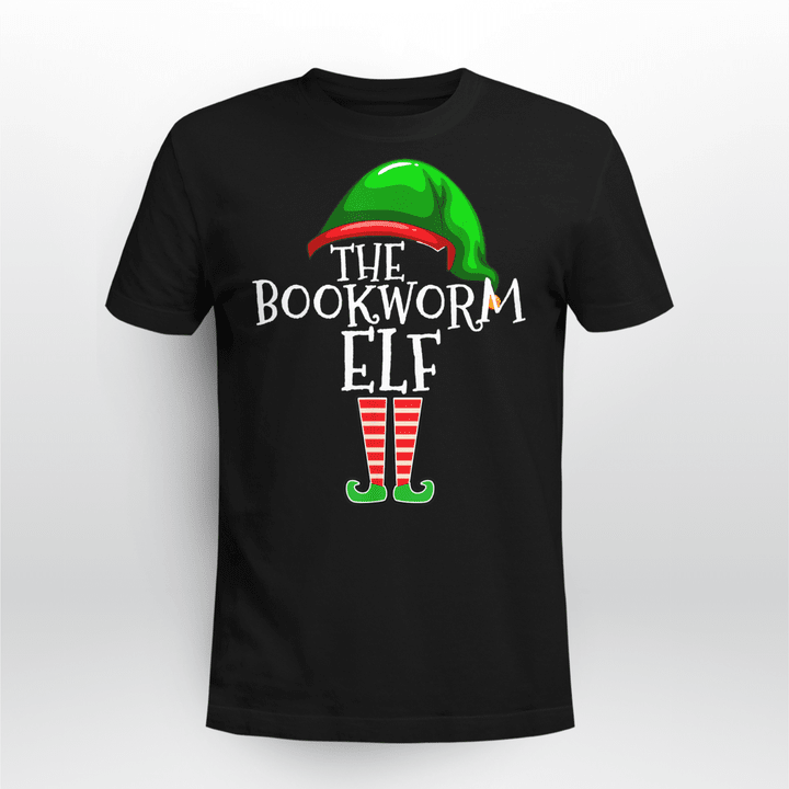 Reading T-Shirt Bookworm Elf Group Matching Family Christmas Gift