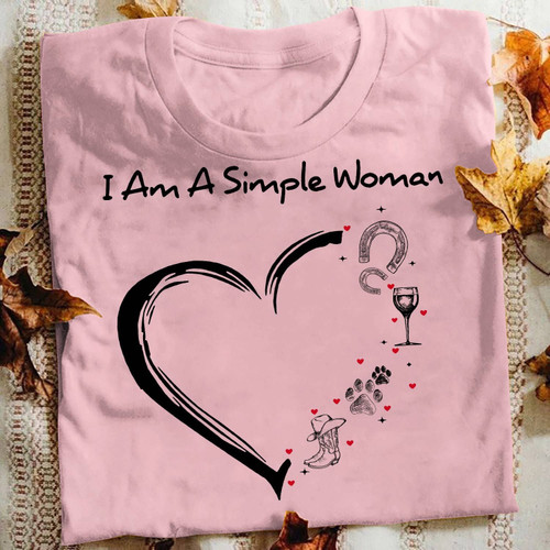 Horse Easybears™Classic T-shirt Simple Woman Heart Horse