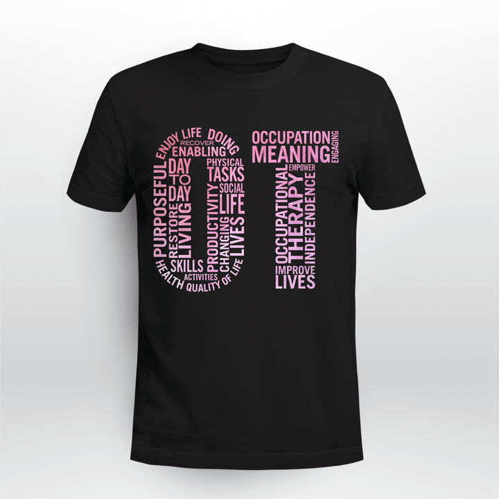 Occupational Therapist T-Shirt Pink Word