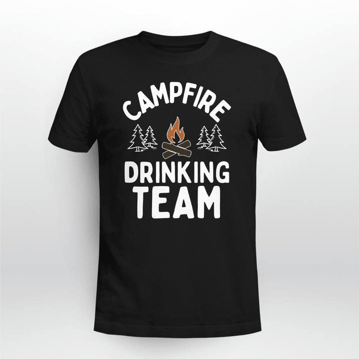Camping Classic T-shirt Campfire Drinking Team