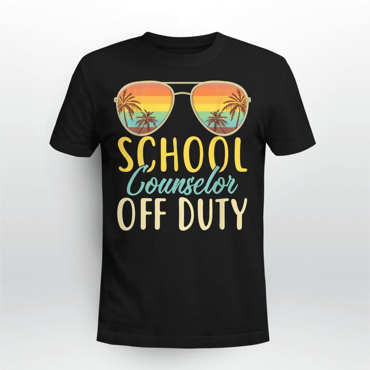 School Counselor Off Duty Last Day Of School Summer Teachers T-Shirt