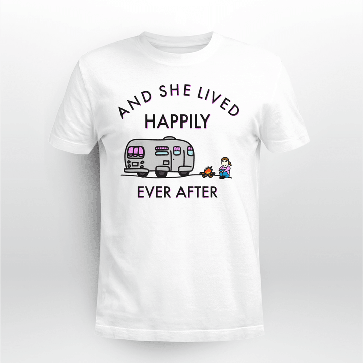 Camping Classic T-shirt And She Lived Happily Ever After