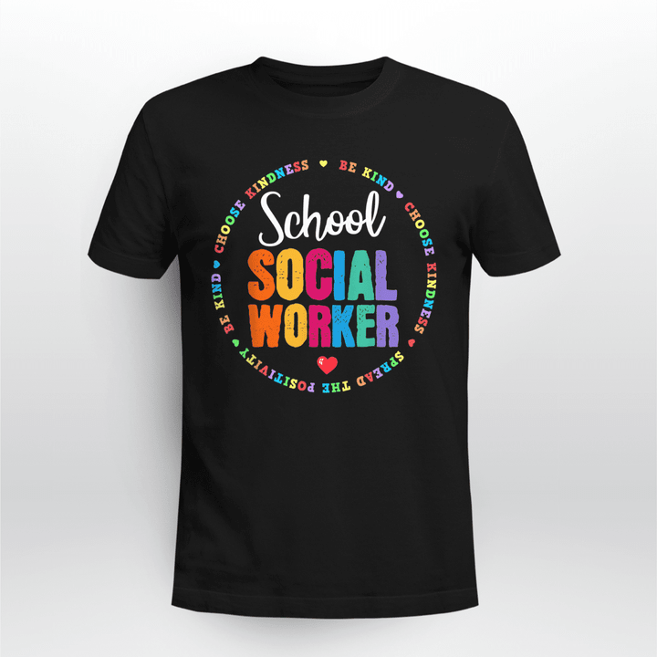 School Social Worker Classic T-shirt Circle