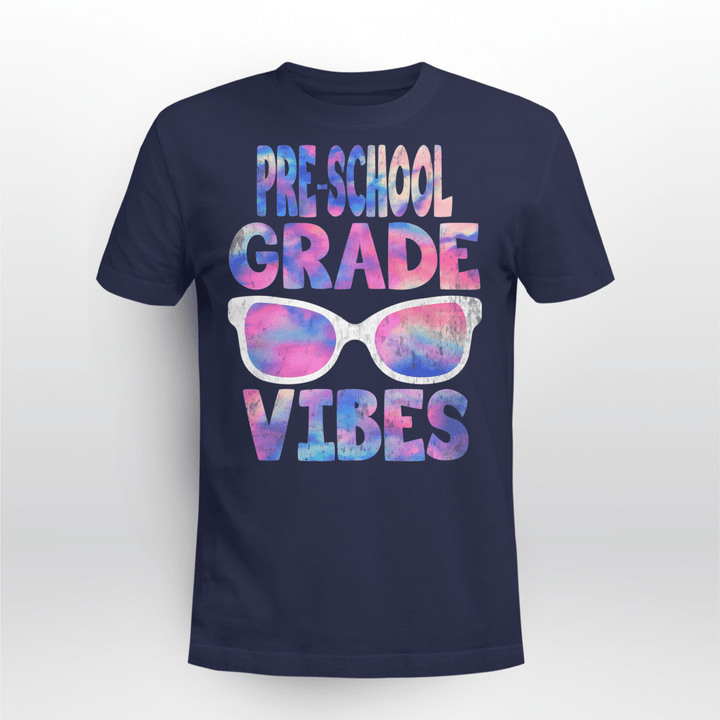 Grade Teacher T-Shirt Galaxy Preschool Vibes