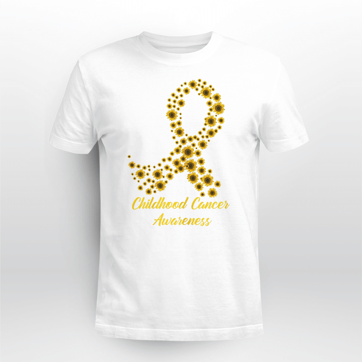 Childhood Cancer Awareness Month Costume Yellow Ribbon T-Shirt