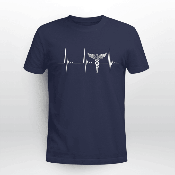 Nurse Classic T-shirt ICU Nurse Medical Symbol Heartbeat