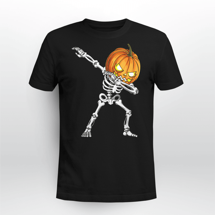 Halloween T-shirt G Dabbing Skeleton Scary Pumpkin