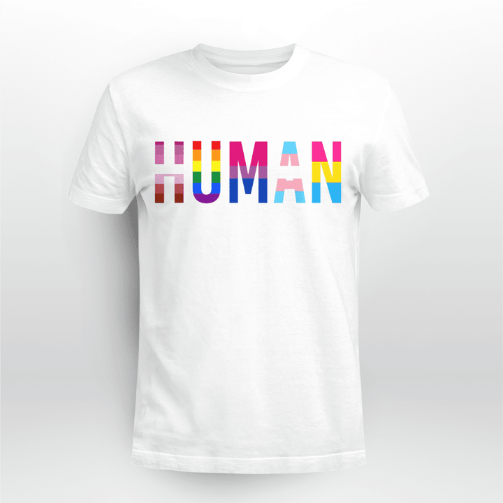 LGBTQ Pride Classic T-shirt HUMAN