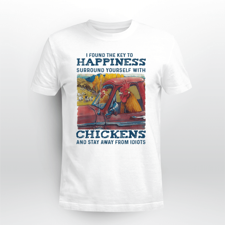 Chicken Classic T-shirt The Key To Happiness